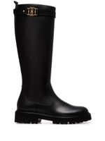 Bally Galia knee-high leather boots - Noir - thumbnail