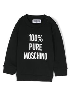 Moschino Kids sweat en coton à logo imprimé - Noir