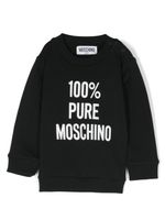 Moschino Kids sweat en coton à logo imprimé - Noir