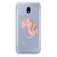 Roze eenhoorn: Samsung Galaxy J3 (2017) Transparant Hoesje