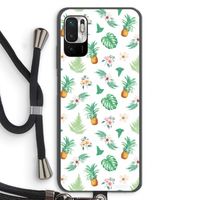 Ananas bladeren: Xiaomi Redmi Note 10 5G Transparant Hoesje met koord