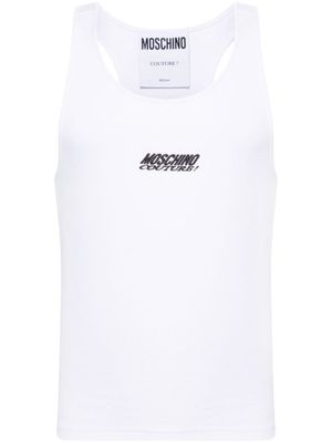 Moschino débardeur à logo brodé - Blanc