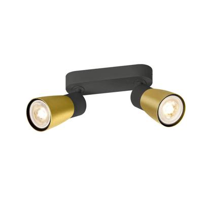 SLV Dubbele spotPuri 2.0 Dome zwart-goud - 1008370