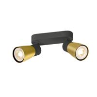 SLV Dubbele spotPuri 2.0 Dome zwart-goud - 1008370