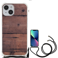 iPhone 14 Stevig Telefoonhoesje Old Wood - thumbnail