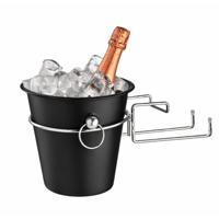 Ijsemmer set - 2 delig - RVS - 3L - inclusief houder - wijnkoeler
