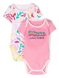 Marc Jacobs Kids trousseau de naissance à logo imprimé - Rose