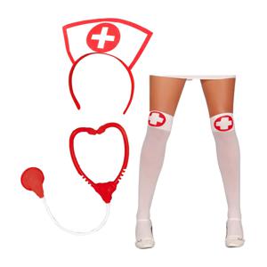 Sexy zuster/verpleegster verkleed set - 3-delig - carnaval accessoires