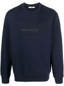 Zadig&Voltaire sweat en coton à logo imprimé - Bleu