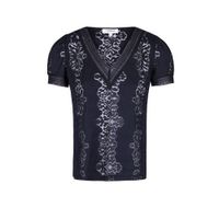 Morgan top met kant marine - thumbnail