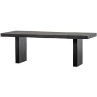 Basiclabel Balk Eettafel - Mangohout - Zwart - 76x220x90 - thumbnail