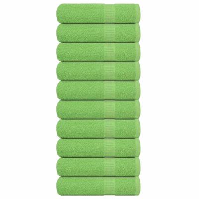 VidaXL Douchehanddoeken 10 st 70x140cm 360 g/m² 100% katoen appelgroen