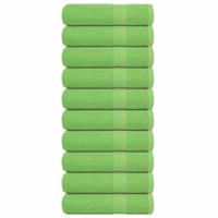 VidaXL Douchehanddoeken 10 st 70x140cm 360 g/m² 100% katoen appelgroen