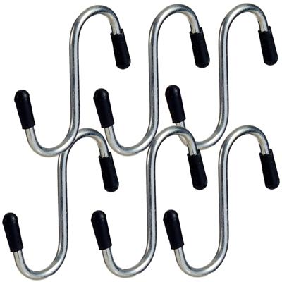 Benson S-haken - ophanghaakjes - met zwarte beschermlaag - 18 cm - 15x stuks