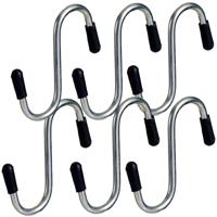 Benson S-haken - ophanghaakjes - met zwarte beschermlaag - 18 cm - 15x stuks