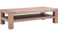 Goossens Salontafel Roots rechthoekig, hout eiken donkergrijs, stijlvol landelijk, 140 x 40 x 70 cm