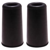 Benson Deurbuffers / deurstoppers rubbers - 2x - zwart -75 x 40 mm - met schroefbevestiging