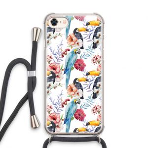 Bloemen tukan: iPhone 7 Transparant Hoesje met koord