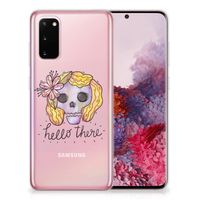 Silicone Back Case Samsung Galaxy S20 Boho Skull - thumbnail