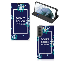 Samsung Galaxy S21 FE Design Case Flowers Blue DTMP - thumbnail