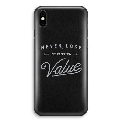 Never lose your value: iPhone X Volledig Geprint Hoesje