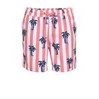 Björn Borg gestreepte zwemshort Kenny koraalrood/ecru - thumbnail