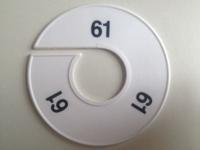 Maatring 11 cm wit/zwart 61