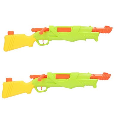 2x Waterpistolen/waterpistool groen van 52 cm 212 ml kinderspeelgoed - Waterpistolen