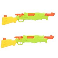 2x Waterpistolen/waterpistool groen van 52 cm 212 ml kinderspeelgoed - Waterpistolen - thumbnail