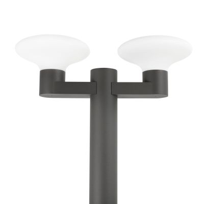 Lantaarnpaal met tweetal Bulb´s lampen aluminium 74435-74430 ESR