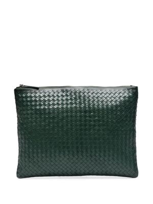 DRAGON DIFFUSION pochette en cuir tressé - Vert