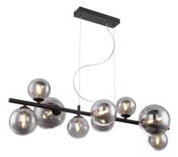 Globo Zwarte hanglamp met smoke glasRiha - 56133-9H