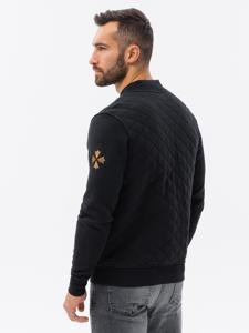 Sweater met rits voor heren - V3 zwart B1422 - sale