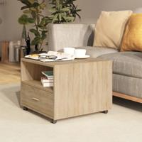 Salontafel 55x55x40 cm bewerkt hout sonoma eikenkleurig Salontafel 55x55x40 cm bewerkt hout sonoma eikenkleurig