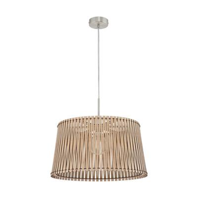 Eglo HanglampSendero nikkel mat met licht houtbruin - 96193