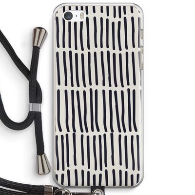 Moroccan stripes: iPhone 5 / 5S / SE Transparant Hoesje met koord