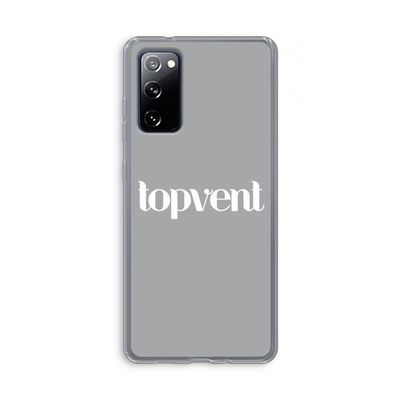 Topvent Grijs Wit: Samsung Galaxy S20 FE / S20 FE 5G Transparant Hoesje