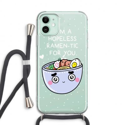 I'm A Hopeless Ramen-Tic For You: iPhone 11 Transparant Hoesje met koord