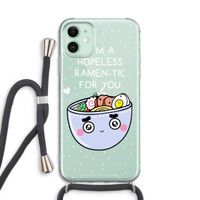 I'm A Hopeless Ramen-Tic For You: iPhone 11 Transparant Hoesje met koord