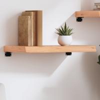 Wandschap 60x30x(2-6) cm behandeld massief eikenhout lichtbruin Wandschap 60x30x(2-6) cm behandeld massief eikenhout lichtbruin