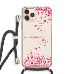 Hartjes en kusjes: iPhone 11 Pro Transparant Hoesje met koord