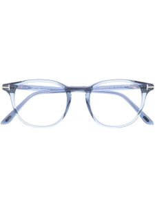 TOM FORD Eyewear lunettes de vue à monture ronde translucide - Bleu