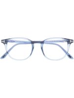 TOM FORD Eyewear lunettes de vue à monture ronde translucide - Bleu - thumbnail