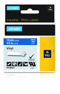 Labeltape DYMO IND RHINO 1805417 Vinyl Tapekleur: Blauw Tekstkleur:Wit 19 mm 5.5 m