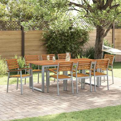 Tuinstoel 8 pcs Bruin 56 x 57 x 87cm Massief acaciahout