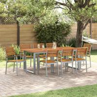 Tuinstoel 8 pcs Bruin 56 x 57 x 87cm Massief acaciahout