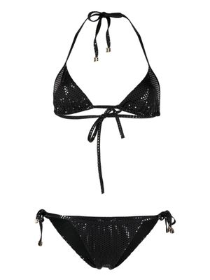 Balmain bikini à effet métallisé - Noir