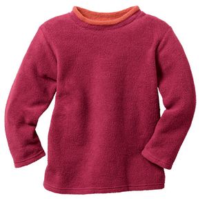 Fleece pullover van bio-katoen, bes Maat: 122/128