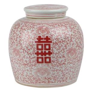 Fine Asianliving Chinese Gemberpot Rood Wit Dubbele