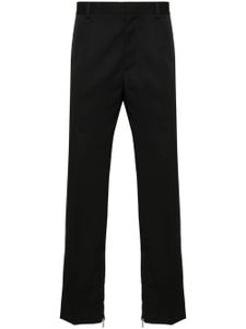 Off-White pantalon slim à logo brodé - Noir